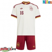 Camiseta España Rodri Hernandez #16 Visitante Equipación para niños Mundial 2026 manga corta (+ pantalones cortos)